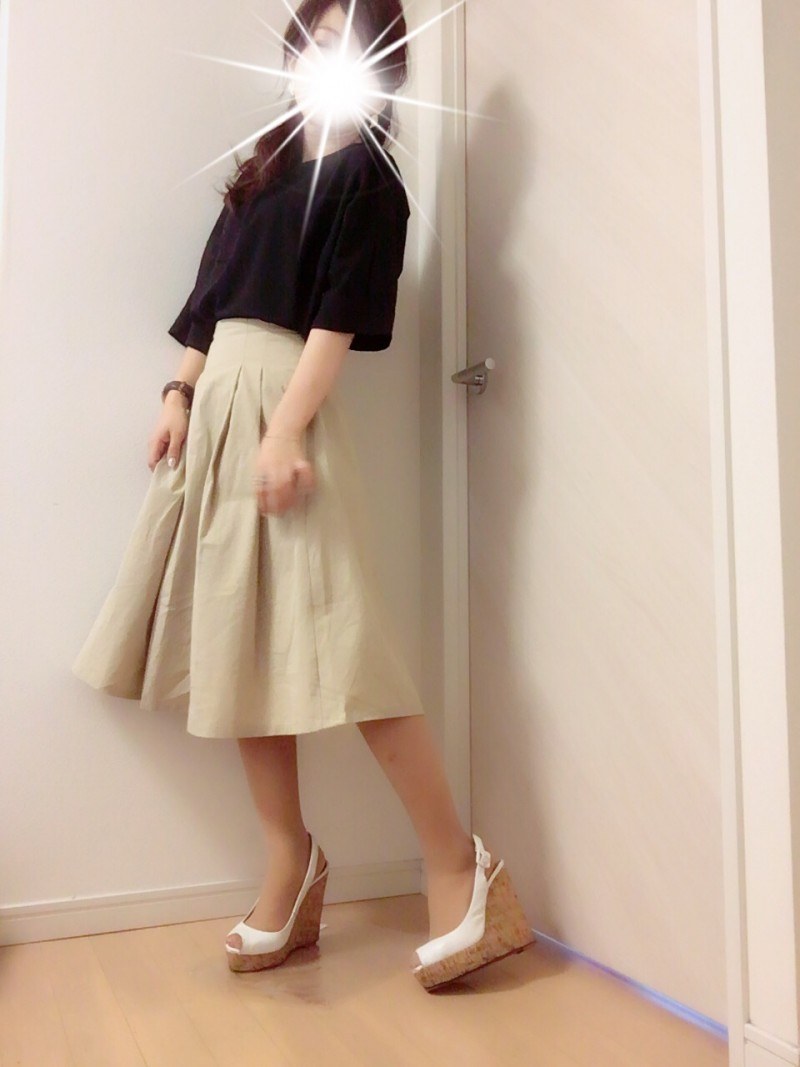 苦手なミモレ丈克服できました♡