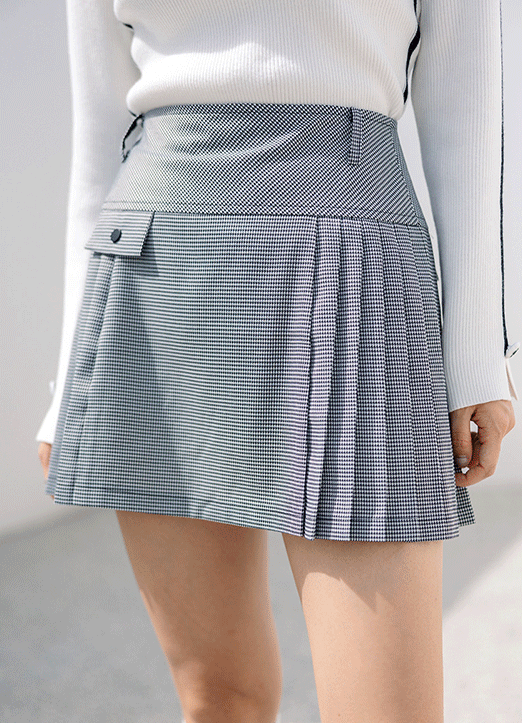【QoG】[ゴルフウェア] サイドポケットプリーツスカート(インナーパンツ付き) sk18998