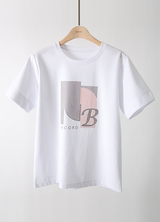 THE ONME] ラメロゴプリントTシャツ ts25435 | 韓国ファッション 