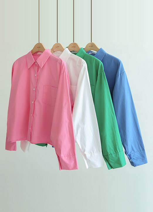 カラフルベーシックコットンシャツ bl25599 | 韓国ファッション