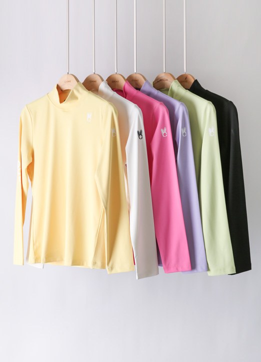 【6色展開】[QoG] レタリングハイネックTシャツ ts32632