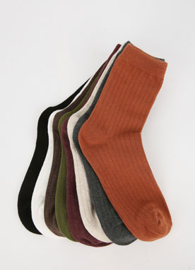 ポイント8カラーリブソックス