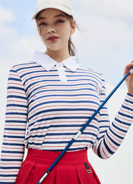 【ONME GOLF】マルチボーダーポロシャツ ts17574