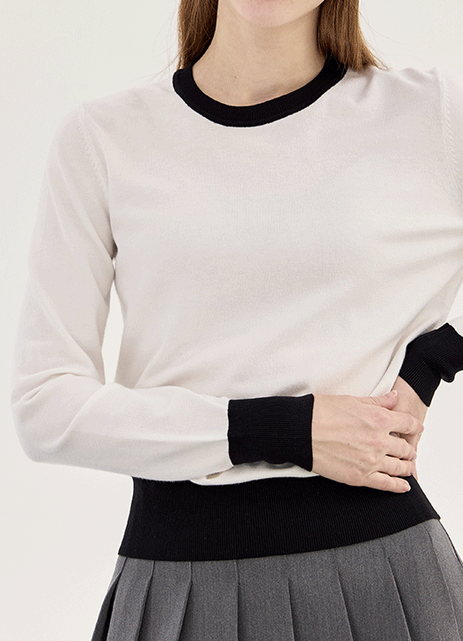 [QoG] バイカラーニットトップス nt29824