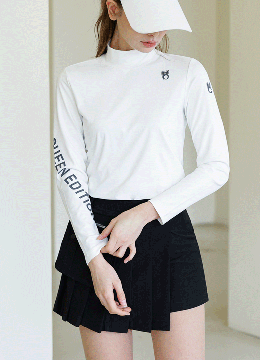 【6色展開】[QoG] レタリングハイネックTシャツ ts32632