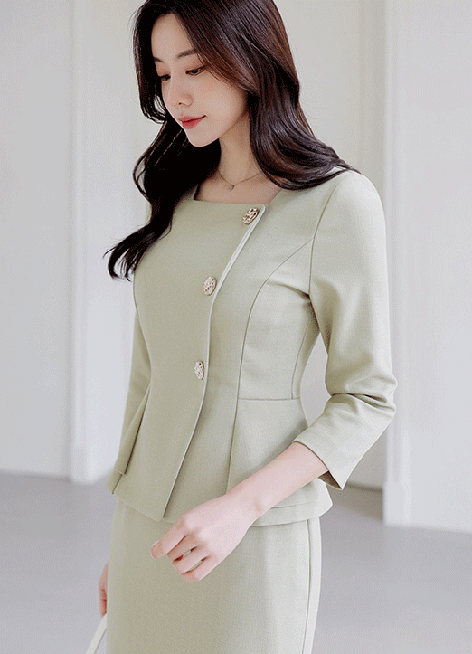 スクエアネックペプラムワンピース op33227