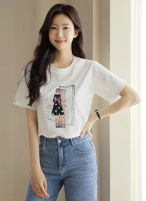 [LouisAngel] ガールグラフィックTシャツ ts13986