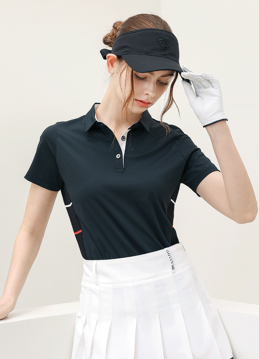 [QoG] クールタッチサイド配色ラインポロＴシャツ ts40731