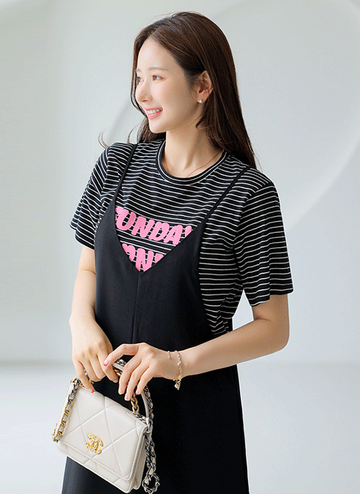レタリングボーダーTシャツ ts41480