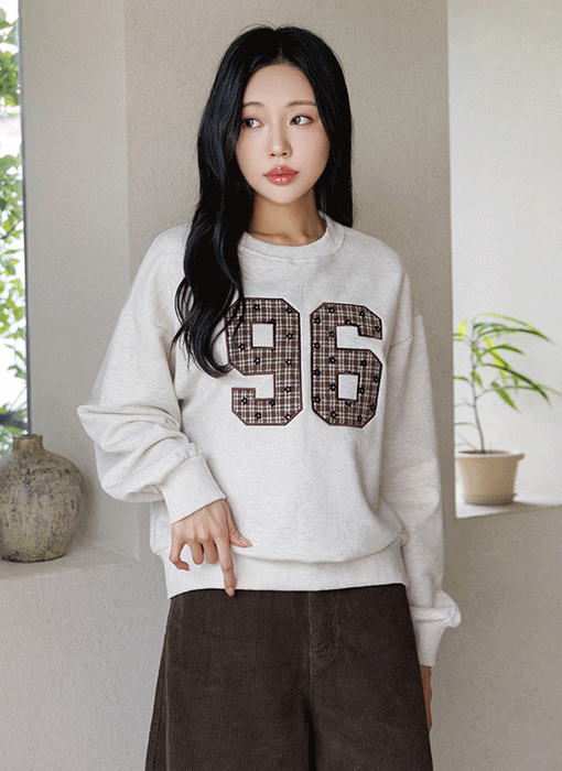 [THE ONME] チェックパッチワークスウエット ts42262