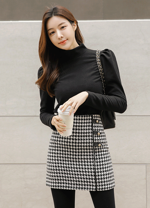 [Louis Angel] ソフトウォーム パフスリーブ ハイネックプルオーバー ts21147