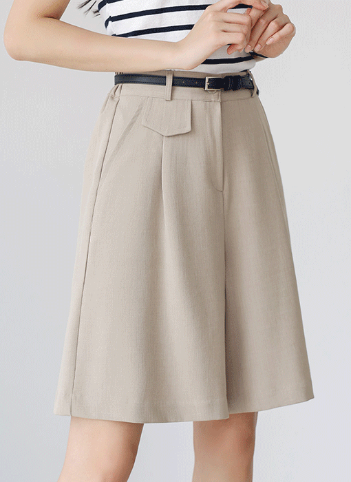 [THE ONME] リネンブレンドタックショートパンツ pt41115