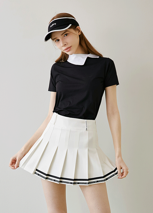 [QoG] アンバランス配色カラーTシャツ ts24331