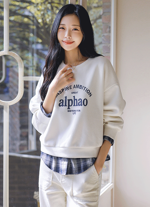 [Theonme] レタリングスウェットts43051