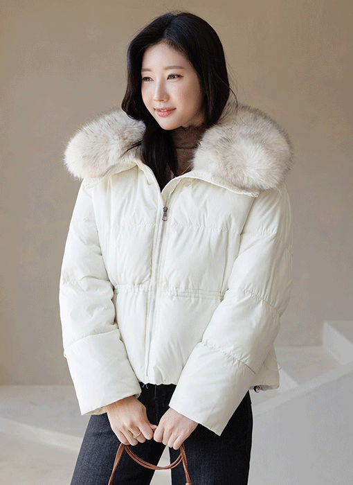 フェイクファー付きエコダウンジャケット jp43404