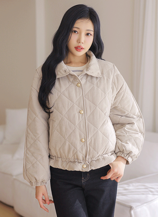 [THE ONME] ステンカラーバルーンフィットキルティングジャケット jp44002