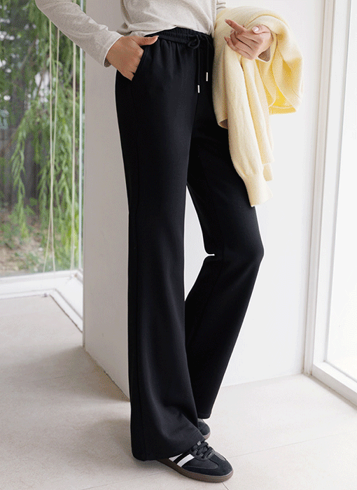 【4色展開】[THE ONME] ウエストドロスト ストレッチフレアパンツ pt42340