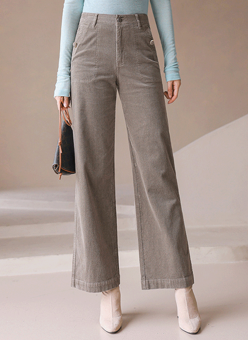 アウトポケットコーデュロイワイドパンツ pt42703