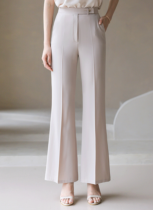 ラップボタンフレアスラックスパンツ pt41420