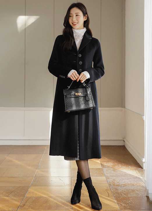 [LouisAngel] プリミアムカシミヤウール混ハンドメイドロングコート ct13064