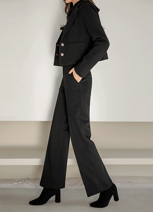 【セットアップ可能】[Louis Angel]  セラーカラークロップドジャケット jk22294