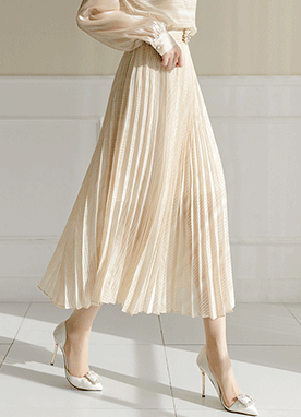 チェックシフォンプリーツスカート