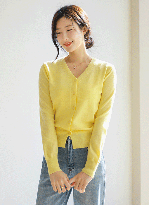 【Vネック&ラウンドネック】ソフトベーシックニットカーディガン cd38934