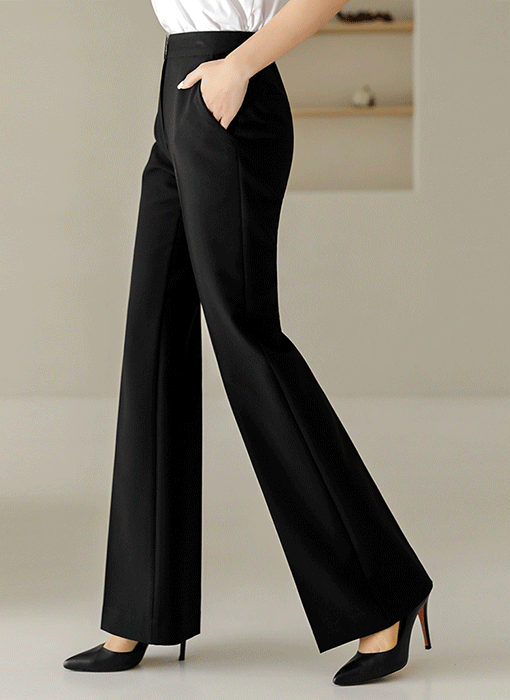 [LouisAngel] スタンダードロングフレアスラックスパンツ pt13418