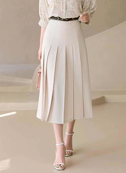 ベーシックプリーツロングスカート sk39696