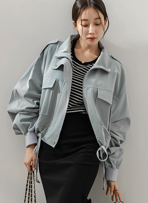 バルーンスリーブ ビックポケット オーバーフィットブルゾン jp44800