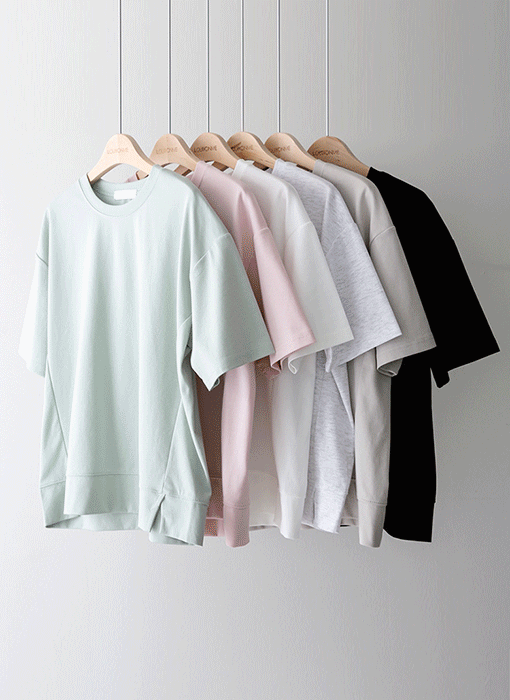 [Theonme] 데이스 심플 베이직 기본 무지 라운드 반팔 티셔츠