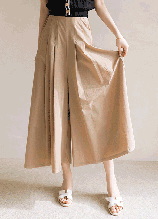 ウエストタックプリーツワイドパンツ pt24483