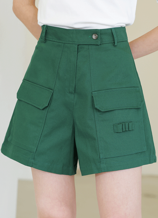 [QoG] ビックポケット Aラインショートパンツ pt32912