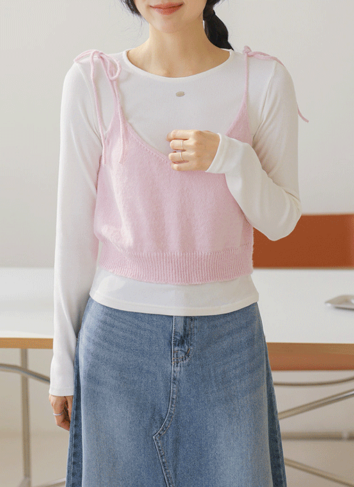 【4色展開】[THE ONME] ペンダント付きリブＴシャツ ts39477