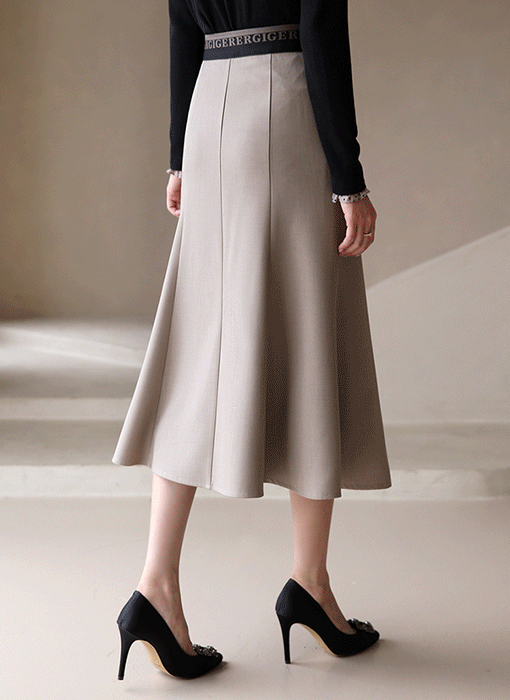 [LouisAngel] ウエストストラップサイドスリットフレアスカート sk42124