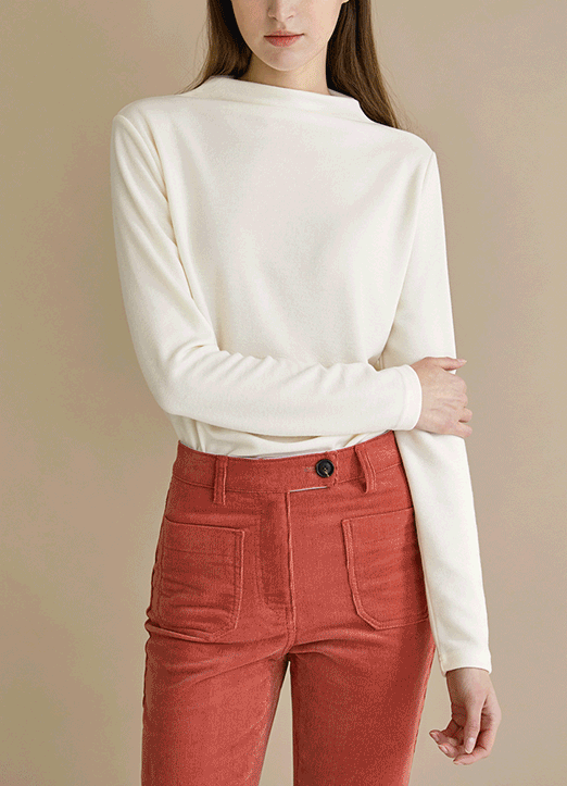 【4色展開】[THE ONME] シンプルモックネックニット nt21545