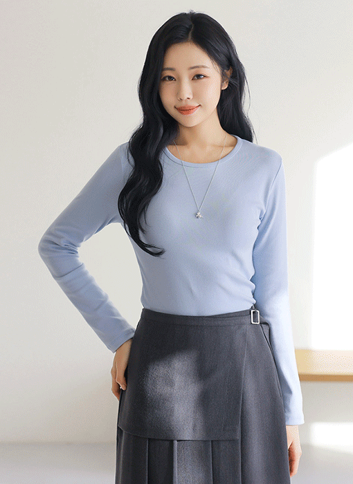 【5色展開】[THE ONME] モーダルコットン ベーシック クルーネックＴシャツ ts44341