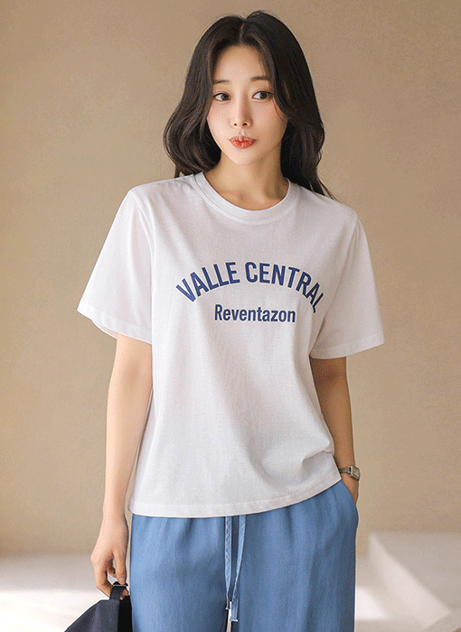 [THE ONME] レタリングプリントクルーネック Ｔシャツ ts45542