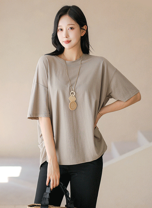 バックシフォンドッキング サイドシャーリングＴシャツ ts45980